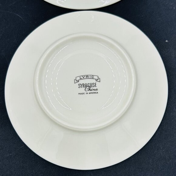 Syracuse China Lyric 5 7/8" Saucer Vintage MCM Made in USA Set of 4 - Picture 12 of 13
